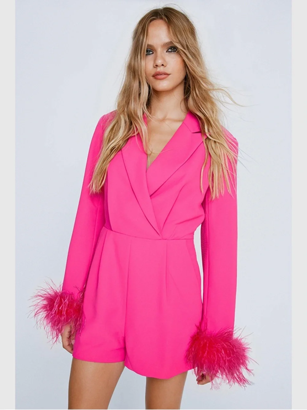 Nasty Gal Vibrant Hot Pink Romper - Picture 6 of 7